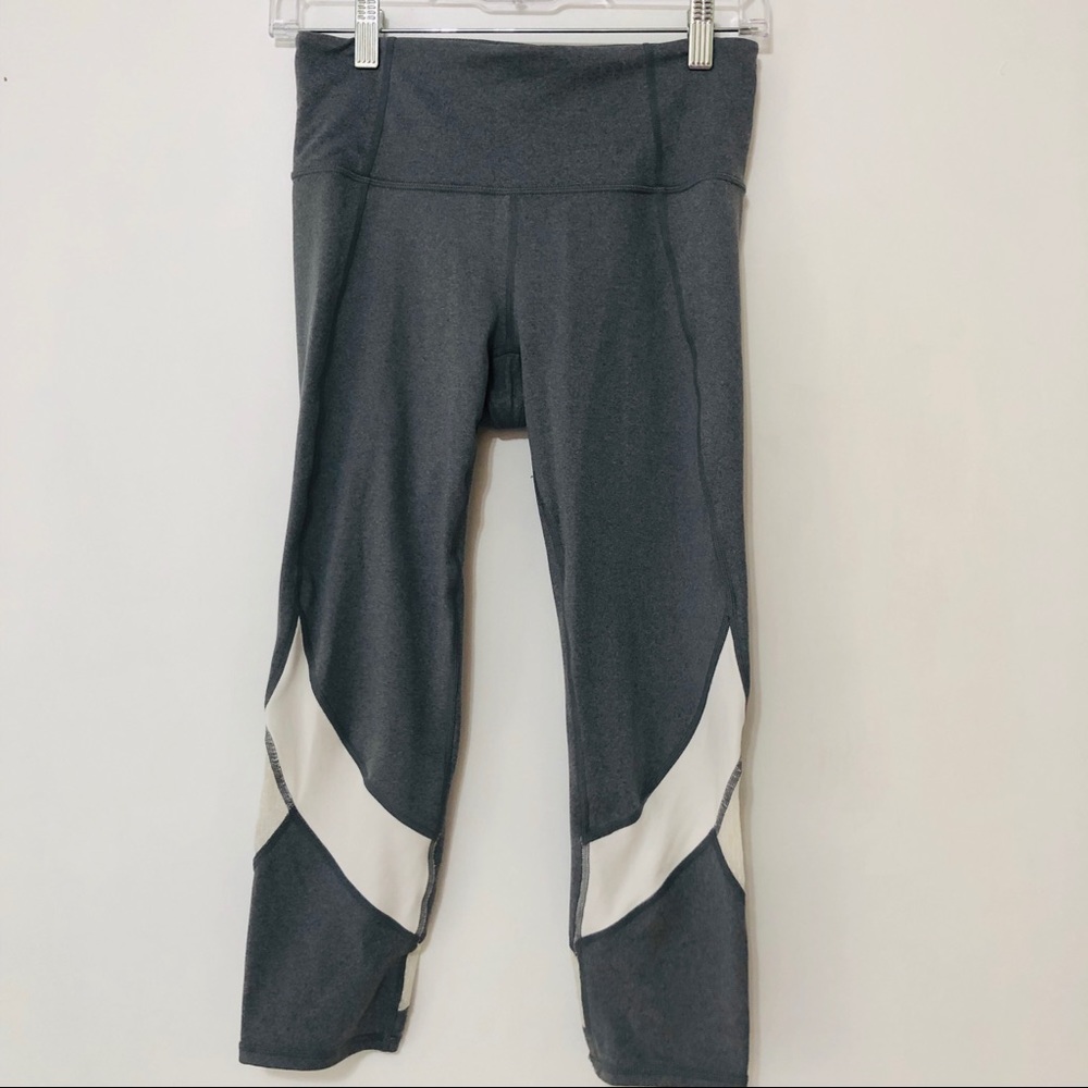 Athleta Powervita Capri Legging with Mesh Detail